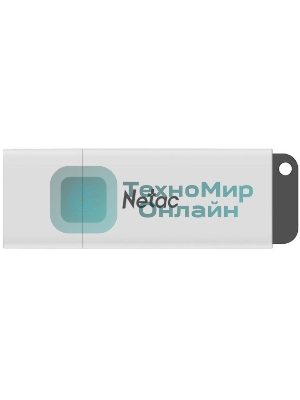 Флешка USB Netac U185 (NT03U185N-016G-20WH), 16Gb, USB 2.0, R/W 25/10, белый/серый