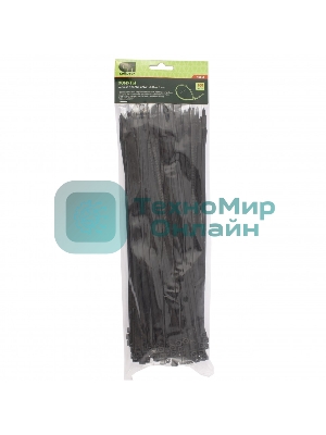 Хомуты Сибртех, 300, 4,8 мм пластиковые, черные, 100 шт
