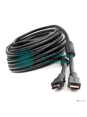 Кабель HDMI Cablexpert CCF2-HDMI4-20M, 19M/19M, v2.0, медь, позол.разъемы, экран, 2 фер.кольца, 20м, черный, пакет