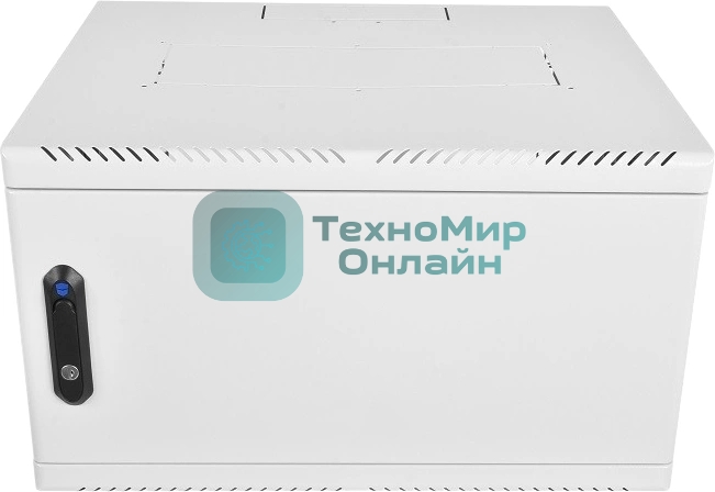 Шкаф коммутационный ЦМО (ШРН-6.500.1) настенный 6U 600x500 мм пер. дв. стекл 200 кг серый 470 мм 180 град.