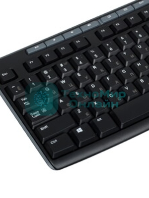 Комплект клавиатура+мышь Logitech Desktop MK200 проводной, USB, 1000 DPI, чёрный