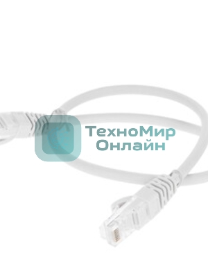 Шнур коммутационный Rexant патч-корд, U/UTP RJ45-RJ45 cat.5e, PVC, серый, 0,5м