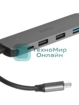 USB-концентратор Hoco HB27, USB Type-C, HDMI/PD/USB 3.0/USB 2.0, USB Type-C