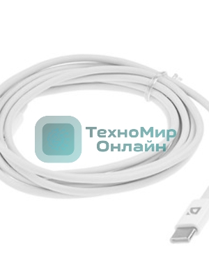 Кабель USB Defender F182 TypeC-TypeC 2м, белый