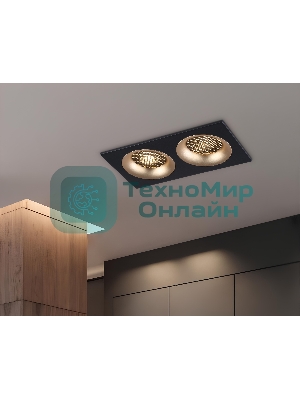 Светильник Ambrella light TN102735/2 BK/GD черный/золото GU5.3 175*92*23