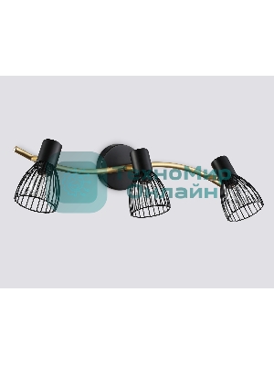 Светильник Ambrella light TR8661/3 BK/GD черный/золото E14/3 max 60W 550*100*170