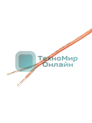 Акустический кабель Cablexpert CC-TC2x0,75-100M, прозрачный, 100 м, на катушке