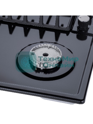 Газовая варочная панель Maunfeld EGHE.64.6CB/G, 4 конфорки, эмалированная сталь, черный