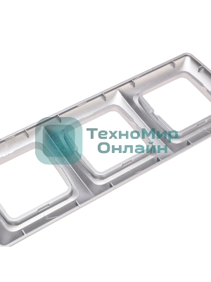 Рамка Kranz 3-я DEA горизонтальная Серебряный металлик