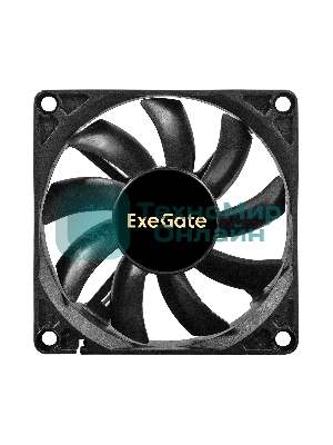 Вентилятор для корпуса ExeGate ExtraPower EP08015B3P черный, 80 мм, 2600 об/мин, 26 дБ, 3 pin