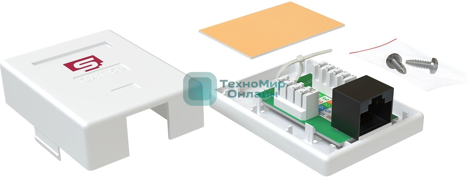 Розетка Sysmatrix SB 15EU.WH комп.RJ45 1 cat.5e UTP белый