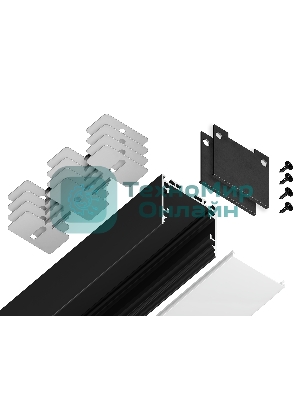Алюминиевый профиль Ambrella light GP2500BK черный 2000*25*25