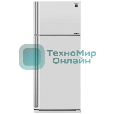 Холодильник Sharp SJ-XE59PMWH белый жемчуг двухкамерный 430/148л морозилка сверху, No Frost