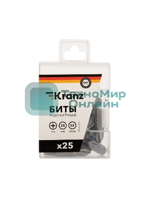 Бита Kranz PH2х25 мм для шуруповерта (упак. 25 шт.)