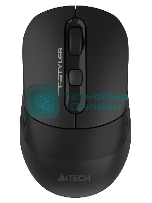 Мышь беспроводная A4Tech Fstyler FB10C черный, 2000 dpi, радиоканал, Bluetooth, USB, кнопки - 4