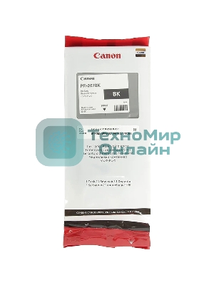 Картридж струйный Canon PFI-207 BK (8789B001) черный (300 мл) для Canon imagePROGRAPH iPF680, 685, 780, 785