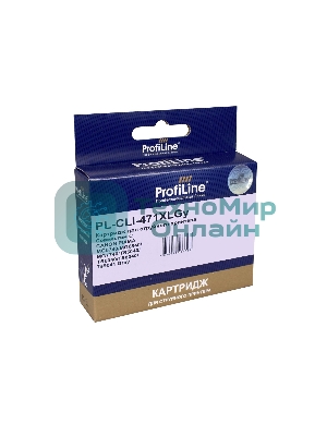 Картридж струйный ProfiLine PL-CLI-471 XLGY для принтеров Canon PIXMA MG5740/MG6840/MG7740/TS5040/TS6040/TS8040/TS9041 с чернилами Grey