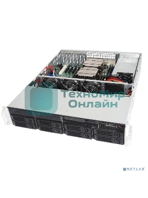 Серверный корпус 2U rackmount, 8+1 trays, 550W CRPS PSU(1+1)/21