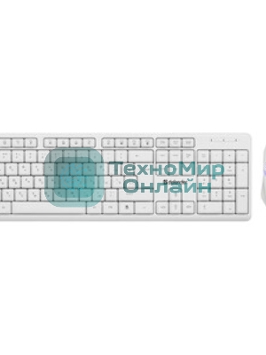 Комплект клавиатура+мышь Defender Motion C-977 проводной, USB, 1600 DPI, белый