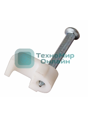 Крепеж кабеля плоский 12 х 6 мм, белый (упак. 50 шт) Rexant