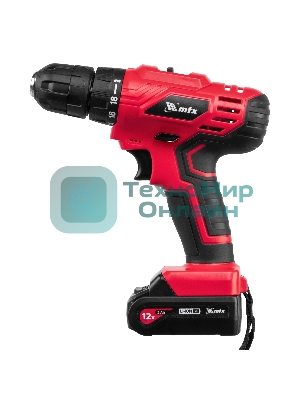 Дрель-шуруповерт MTX MCDL-12-02, 12 В, 2 Ач, 20 Нм, щеточный