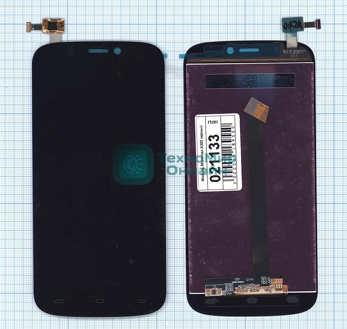 Дисплей для Micromax A300 Canvas Gold черный