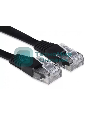 Патч-корд Buro cat.5e molded 0.5м черный RJ-45 (m)-RJ-45 (m)