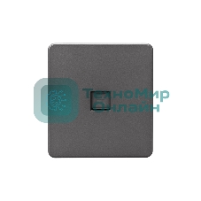 Розетка компьютерная Kranz ROUND RJ45 кат6 с/у титан