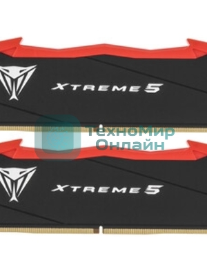 Оперативная память Patriot Viper Xtreme 5, DDR5, 32Gb (2x16Gb), 8000MHz, CL38, DIMM, с радиаторами, RGB, серебристый