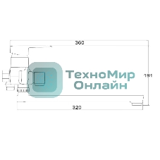 PL6CH-006E Смеситель для ванны с длинным изливом из высокопрочного пластика- ХРОМ