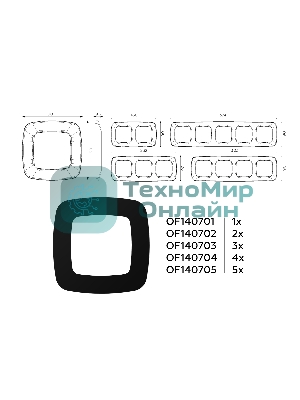 Рамка OMEGA Ecta (Черный матовый) 4-ая OF140704