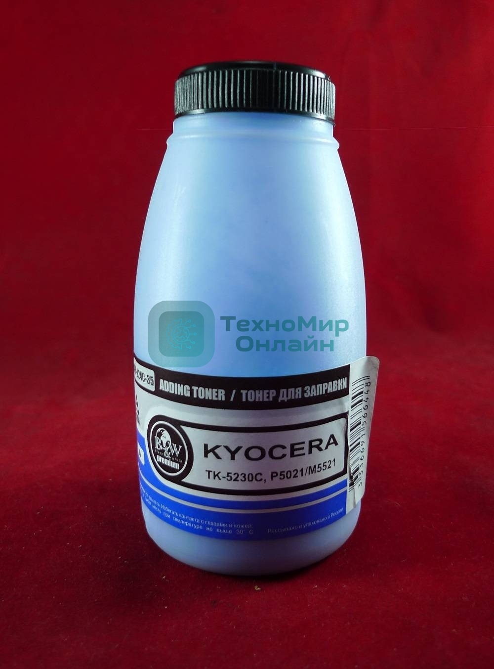 Тонер для Kyocera TK-5230C, P5021/M5521 Cyan (фл. 35г) 2.2K B&W Premium фас. Россия