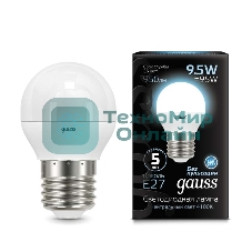 Лампа светодиодная Gauss LED Шар E27 9.5W 950lm 4100K 1/10/50