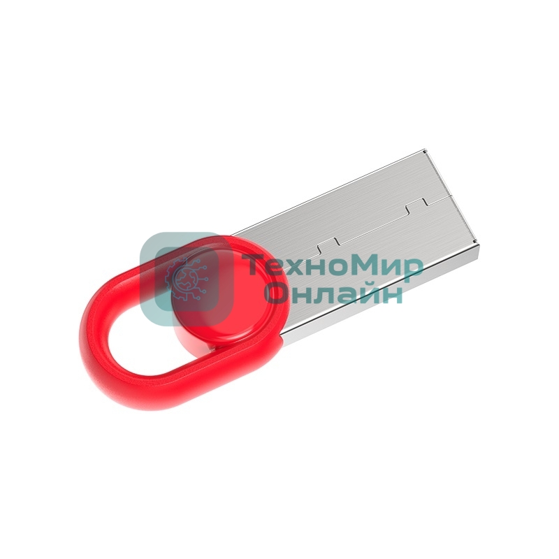Флешка USB Netac UM2 (NT03UM2N-128G-32RE), 128Gb, USB 3.0, R/W 130/50, серебристый/красный