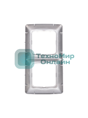 Рамка Kranz 2-я DEA горизонтальная Серебряный металлик