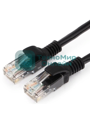 Патч-корд UTP Cablexpert cat.5e 0.25м, литой, многожильный, черный