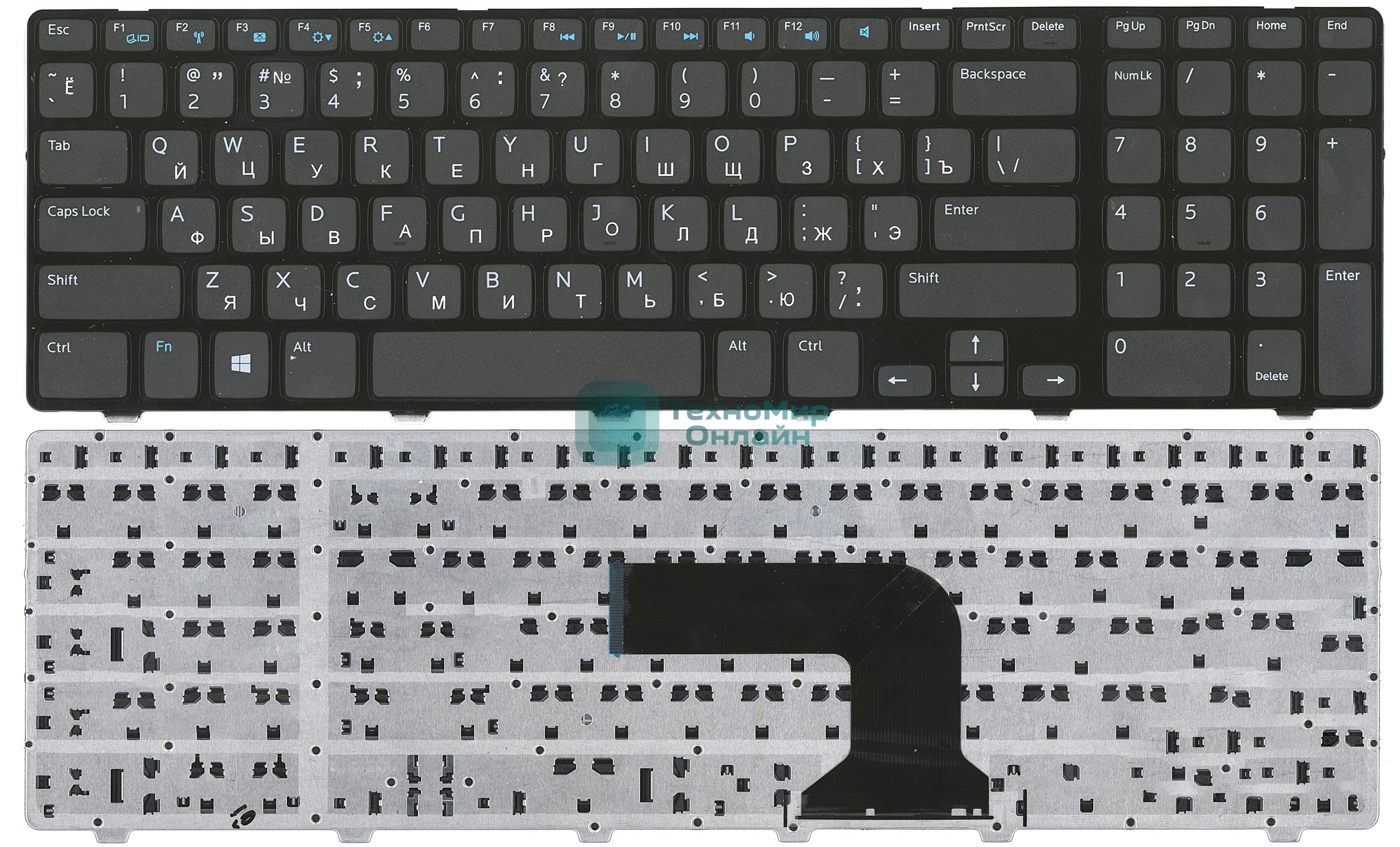 Клавиатура для ноутбука Dell Inspiron 3721 5721 5737 черная