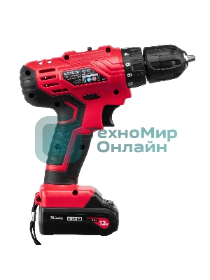 Дрель-шуруповерт MTX MCDL-12-02, 12 В, 2 Ач, 20 Нм, щеточный