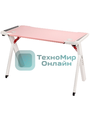 Стол игровой компьютерный HIPER HG-Z1-1160 UNICORN/высота 70 см/ширина 120 см/глубина 60 см/розовая МДФ столешница с карбоновым покрытием и белые ножки (HG-Z1-1160)