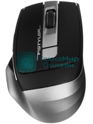 Мышь беспроводная A4Tech Fstyler FG35 серый/черный, 2000 dpi, радиоканал, USB, кнопки - 6