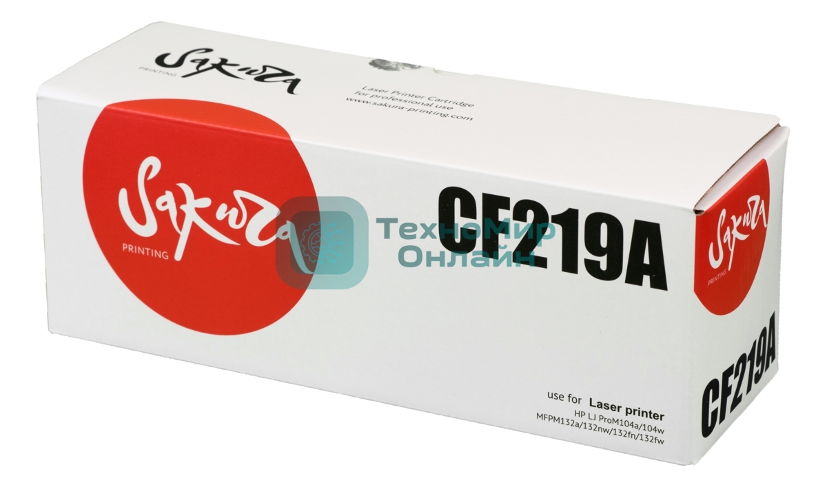 Фотобарабан Sakura CF219A для HP LJ Pro m104a/m104w/m132a/m132fn/m132fw/m132nw, 12 000 к