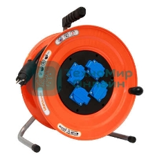 Удлинитель силовой на катушке 4х30 м с заземл. 16А IP44 У16-046 термо КГ 3х2.5 розетки с защ. крышкой UNIVersal 9633327