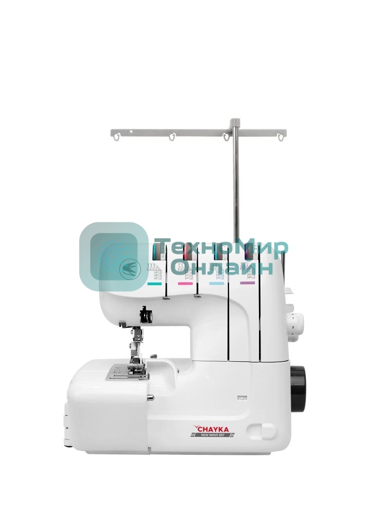 Оверлок ЧАЙКА NEW WAVE 007 2/3/4-х нит. оверлок, 12 видов швов, регул.давления лапки, дифференциал, мусоросборник