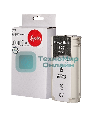 Картридж струйный Sakura B3P23A (№727 Photo Black) для HP, фото-черный, 130 мл.