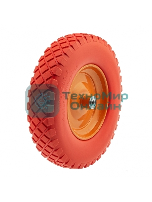 Колесо Palisad полиуретановое 4.80/4-8 длина оси 90 мм, подшипник 12 мм