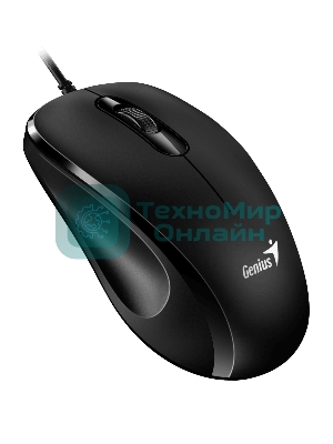 Мышь проводная Genius DX-101 черный, 1200 dpi, USB, кнопки - 3
