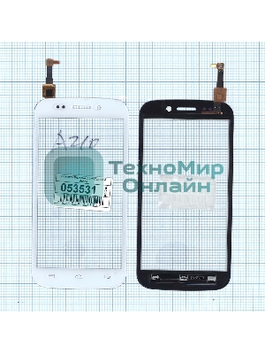 Сенсорное стекло (тачскрин) для Micromax A210 Canvas 4 белое