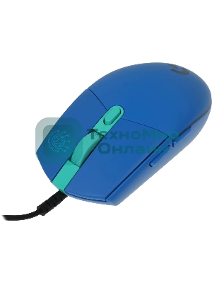 Мышь проводная Logitech G102 LIGHTSYNC синий, 8000 dpi, USB, кнопки - 6