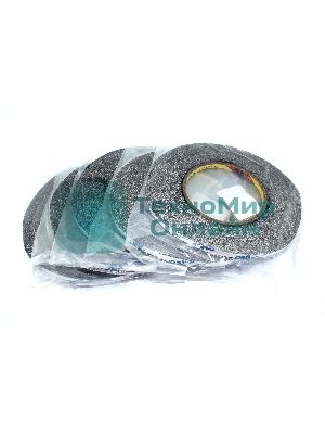 Скотч 3M двухсторонний для монтажа тачскринов, черный, ширина 5 мм, длина 55 м 5 шт. 112174