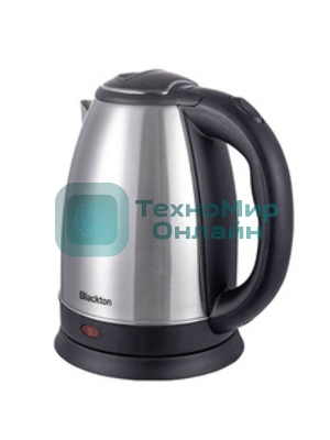Электрочайник Blackton Bt KT1811S стальной/черный, 1.8 л, 1850 Вт, скрытый нагревательный элемент
